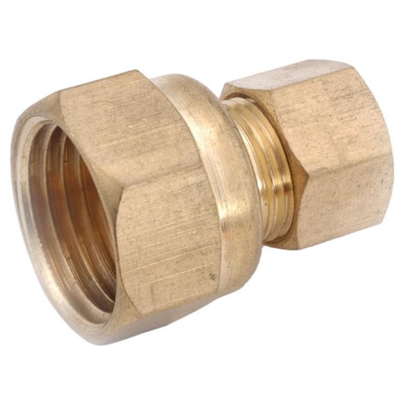 Anderson Metals Anderson Metals 3/8 in. Female Compression Swivel in. X 1/4 in. D Compression Brass Adapter 750097-0604AH